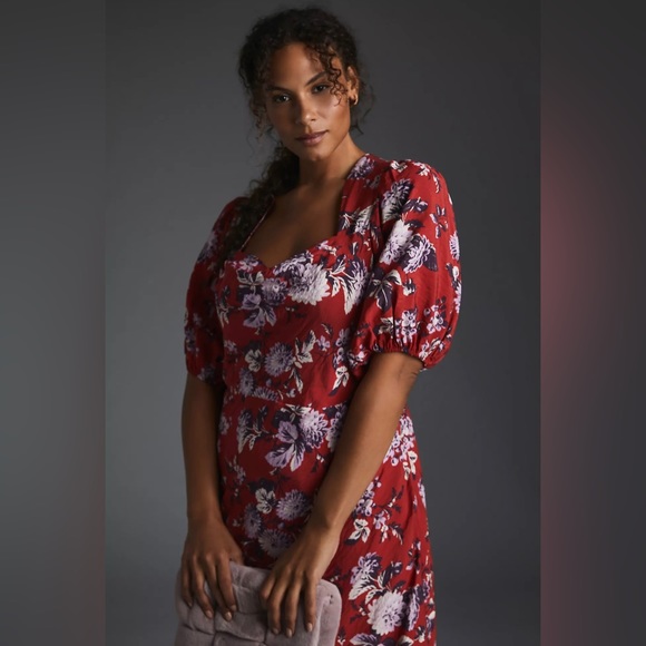 Anthropologie Maeve Puff-Sleeve Dress - Picture 10 of 16